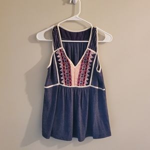 Stitch Fix Under Skies Embroidered Tank Medium EUC
